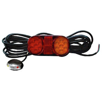 LED Rear Combination Lamp 10-30V Stop/Tail/Ind/Ref LH 8.3m Submersible 162x80mm