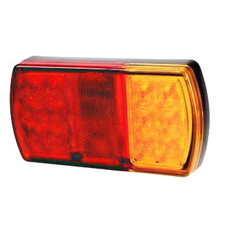 LED Rear Combination Lamp 12V Stop/Tail/Ind/Ref Surface Mount 150x80mm Bulk