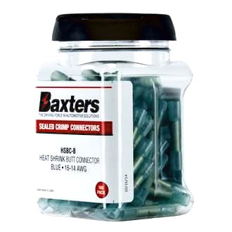 Heat Shrink Butt Connector 4mm Insulated Joiner Blue Pkt 100