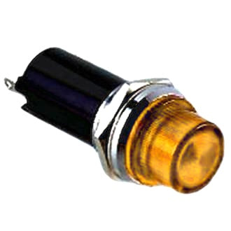 Pilot Light Amber 12V 0.6W 10.5mm Mount Hole Diameter