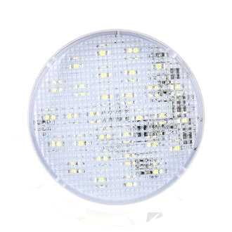 LED Interior Lamp Round White Recessed Mount 12V 30 LEDs 100mm White Body