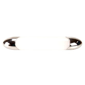 LED Interior Lamp Strip 12V 18 LED's 150x25x10mm Opaque Lens Chrome Body