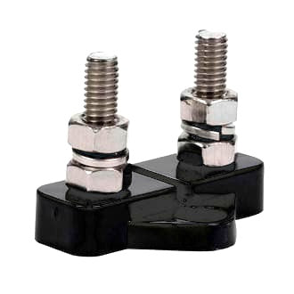 Insulated Studs Twin 6mm Black