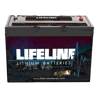 Lifeline 12V 100Ah LiFeP04 Lit hium Battery With Built In Blu etooth Connectivity Via App