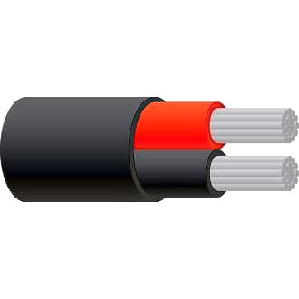 Twin Sheath Cable 3mm Black 25m Tinned Copper