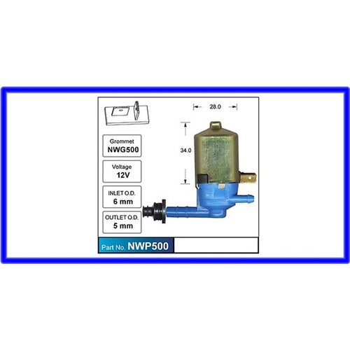 Windscreen Washer Pump - Holden VB VC VH VK VL VN VP LX UC - NWP500