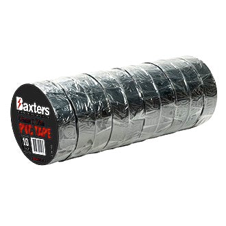 PVC Tape Black 18mm x 20m Pkt 10