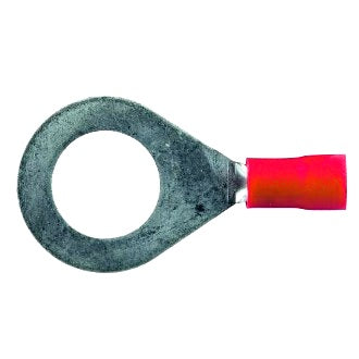 Crimp Terminal Ring 10mm Insulated Red Pkt 100