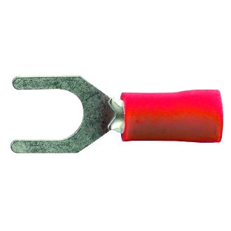 Crimp Terminal Spade 5mm Insulated Red Pkt 100