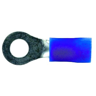 Crimp Terminal Ring 3.5mm Insulated Blue Pkt 100