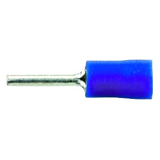 Crimp Terminal Pin 4mm Insulated Blue Pkt 100
