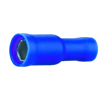 Crimp Terminal Female Bullet 5mm Insulated Blue Pkt 100