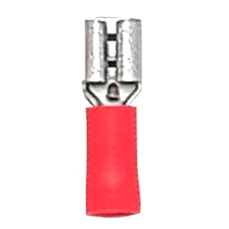 Crimp Terminal Female Blade 4.8mm x 0.8mm Insulated Red Pkt 100