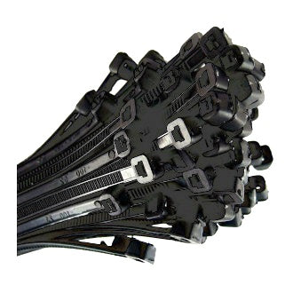 Nylon Cable Ties Black 380mm x 7.6mm Pkt 100