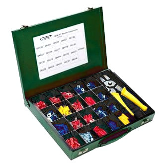Crimp Terminal Kit 635pcs 20 x Pre-Insulated Crimp Terminals + Pliers Metal Case