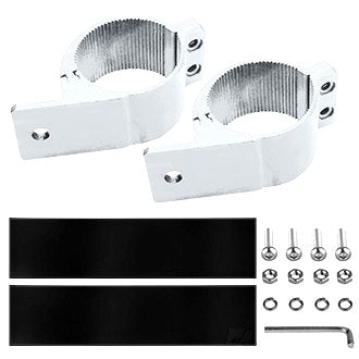 Bull Bar Clamp 60-65mm 2.5in Suits Bar & Work Light Tubular Silver
