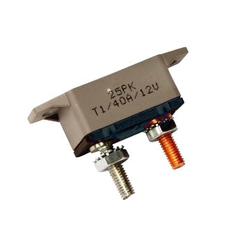 Circuit Breaker Plastic 12V 40A Automatic Reset Type I Straight Bracket