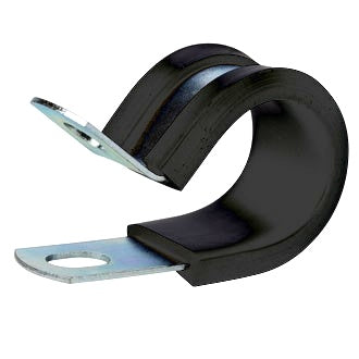 Cable P Clamp 35mm Zinc Plated EPDM Rubber 15mm Wide x 6.4mm Hole Size Pkt of 2