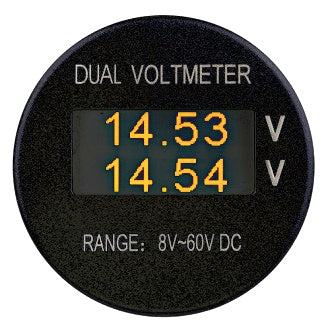 Dual Orange OLED Display Voltmeter Socket
