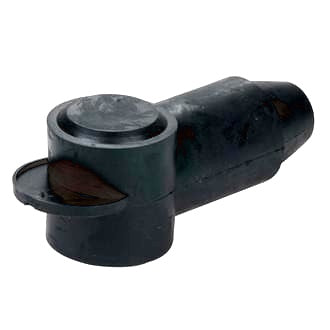 Insulator Terminal Cover Black 2-00 B&S 20mm Ring Flat Top Standard Profile & Length