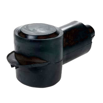 Insulator Terminal Cover Black 2 - 00 B&S 32mm Ring Flat Top Standard Profile & Length