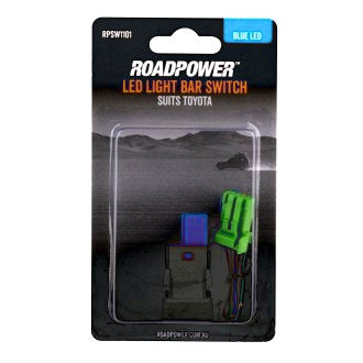 Switch Roadpower Led Light Bar Suits Toyota Includes Harness 22 x 22mm Blue LED