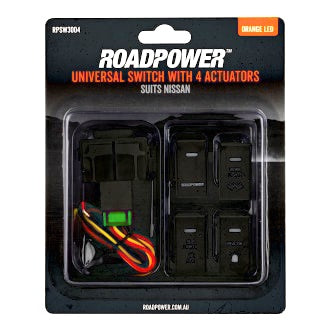 Switch OE Style 4 Actuators Inc. Roadpower/Work/Aux/Beacon Suit Nissan 35x20mm Orange LED