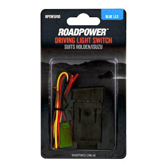 Switch Driving Light Suits Holden/Isuzu OE Style Inc Harness 33 x 23mm Blue LED