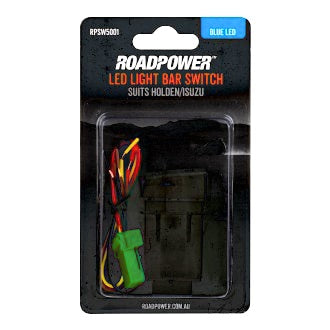 Switch Bar Light Suits Holden/Isuzu OE Style Inc Harness 33 x 23mm Blue LED