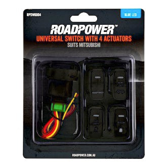 Switch OE Style 4 Actuators Inc. Roadpower/Work/Aux/Beacon Suits Mits. 37 x 18mm Blue LED