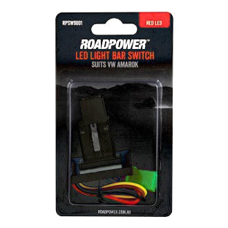 Switch Bar Light Suits VW Amarok OE Style Inc. Harness 43.1 x 26.7mm Red LED