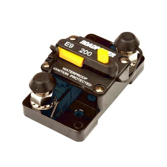 Thermal Circuit Breaker 12-30V 200A Manual Reset Ign. Protected Surface Mount IP67