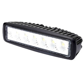 LED Work Light Rectangular 10-30V 6x3W 18W 1080lm Flood Beam IP67