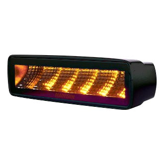 LED Work Light Rectangular 10-30V 6x4W 23W 830lm Flood Beam Stealth IP67 Amber