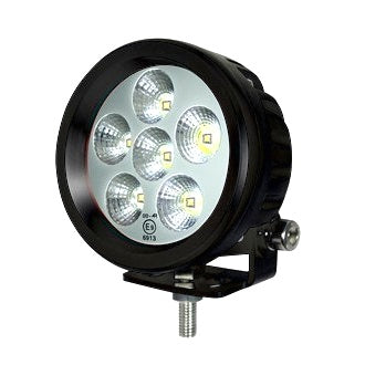 LED Work Light Round 10-30V 6x3W 18W 1500lm Flood Beam IP67