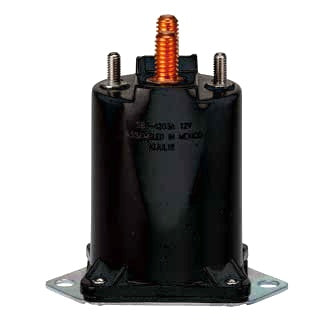 Continuous Duty Solenoid 12V 200A NO Contacts Plastic F180 Mount Diode Protected