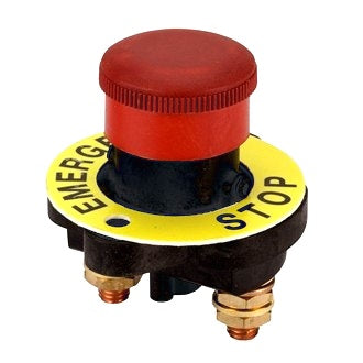 Emergency Stop Switch Push Button Latching Twist To Release 150A Single Pole