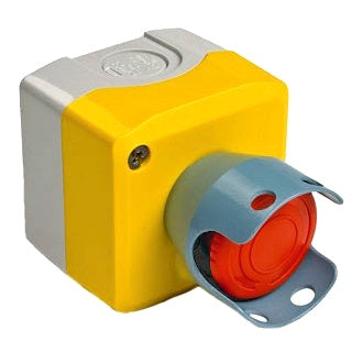 Emergency Stop Switch Push Button Latching Twist Release NO+NC Contacts PC With Guard