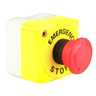 Emergency Stop Switch Push Button Latching 1 x N/O 2 x N/C Metal Enclosure