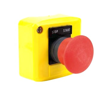 Emergency Stop Switch Push Button Spring Return Off/MomOn NO Contact PC Housing