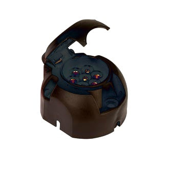 7 pin round large standard plastic trailer socket with internal screw terminals