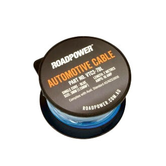 Single Core Cable 3mm Blue 7m 10A Retail Spool