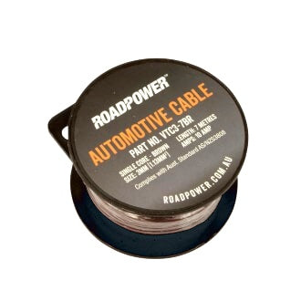 Single Core Cable 3mm Brown 7m 10A Retail Spool