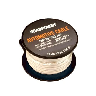 Single Core Cable 3mm White 7m 10A Retail Spool