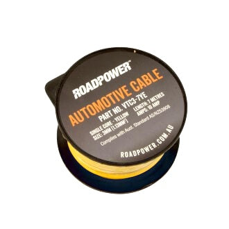 Single Core Cable 3mm Yellow 7m 10A Retail Spool