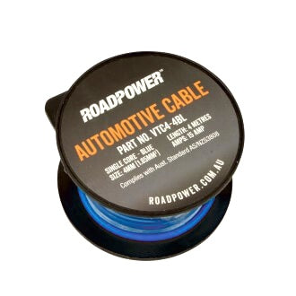 Single Core Cable 4mm Blue 4m 15A Retail Spool