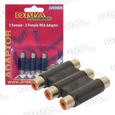 DNA 3 RCA To RCA A/V Inline Joiner - 1 Pack