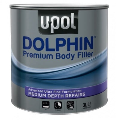 Upol DOLPHIN Body Filler for Medium Depth Repairs 3ltr