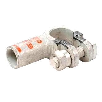 Crimp Battery Terminals (Cast Copper & Heavy Duty) 000 B&S  Elbow Negative
