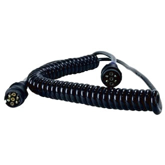 Suzi Coil 2 X 7 Pin Large Round DIN Ends 4.6m Working Length Long Tail